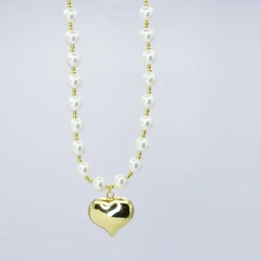 Chunky Puffy Heart Necklace