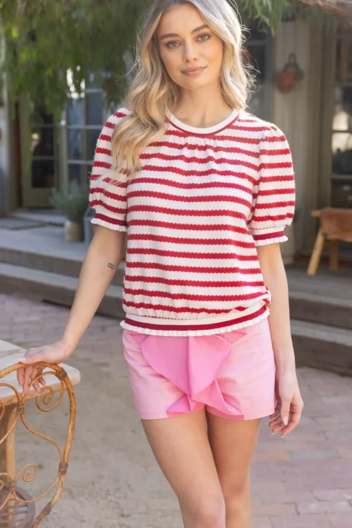 Corinne Stripe Knit Top