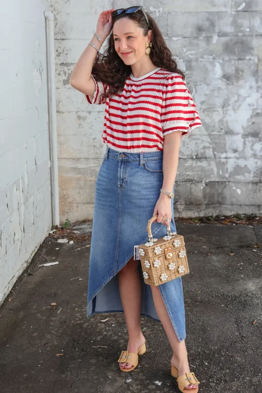 Corinne Stripe Knit Top