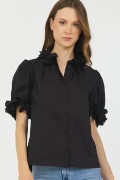 Floral Trim Blouse