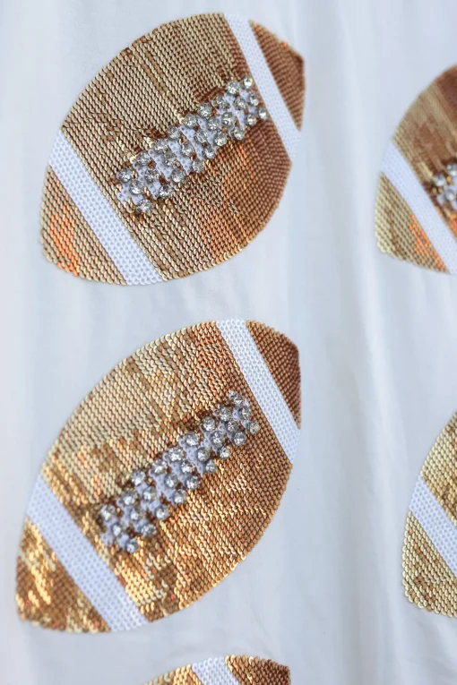 Gold Football Tee
