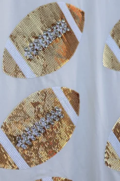 Gold Football Tee