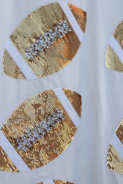 Gold Football Tee