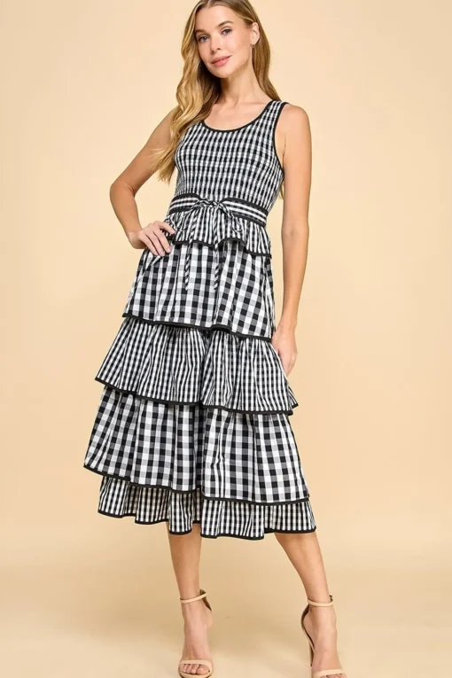 Gracen Gingham Ruffle Dress