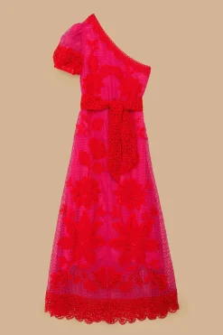 Guipuire One Shoulder Dress