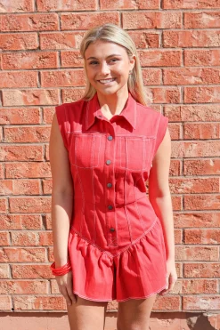 Kiera Denim Romper