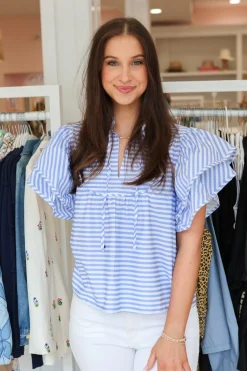 Ruffle Sleeve Top
