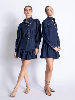 Saraswati Denim Top