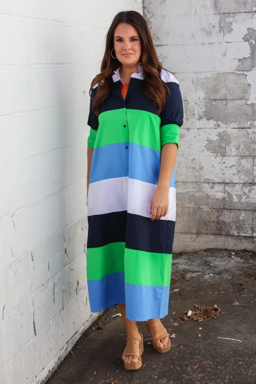 Verde Poplin Dress