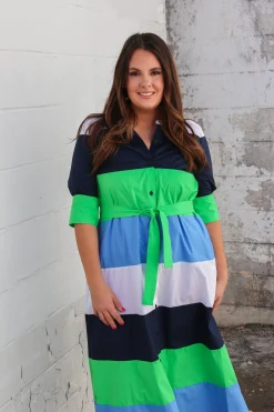Verde Poplin Dress