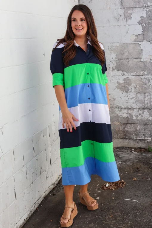Verde Poplin Dress