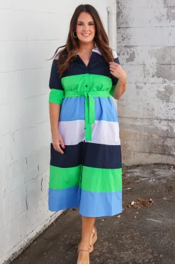 Verde Poplin Dress