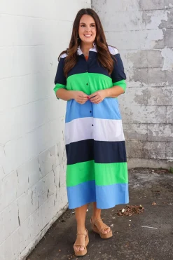 Verde Poplin Dress