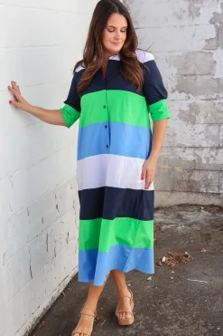 Verde Poplin Dress