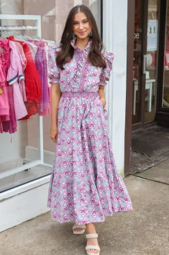 Paris Floral Maxi Dress